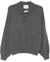 Lisa Yang - Etta Button-Fastening Polo-Collar Sweater - Lyst