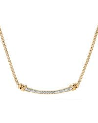 David Yurman - 18Kt Petite Helena Wrap Station Diamond Necklace - Lyst