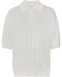 Prada - Silk Polo Shirt - Lyst