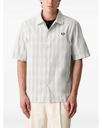 Fred Perry - Check-Print Short-Sleeve Shirt - Lyst