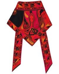 PUCCI - Orchidee Iride-Print Silk Scarf - Lyst