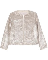 Herno - Sequinned Zip-Up Jacket - Lyst