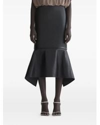 Mugler - Leather Slit Skirt - Lyst
