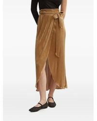 Never Fully Dressed - Pleated Wrap Midi Skirt - Lyst