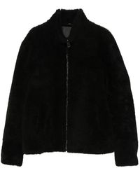 Eraldo - High-Neck Shearling Jacket - Lyst