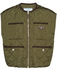 Prada - Light Re-Nylon Gewatteerde Spencer - Lyst