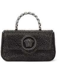 Versace - La Medusa Crystal-Embellished Mini Bag - Lyst