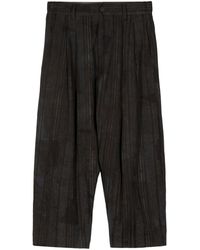 Ziggy Chen - Striped Loose Fit Trousers - Lyst