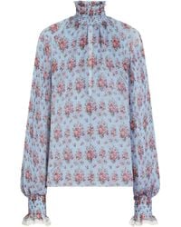 Dolce & Gabbana - Floral-Print Blouse - Lyst