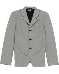 COMME DES GARÇON BLACK - Veste À Motif Pied-De-Poule Et Empiècements - Lyst