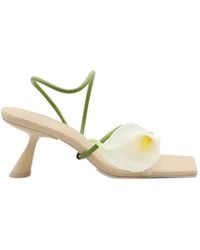Cult Gaia - Ria Flower-Detail Heeled Sandals - Lyst