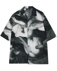 Egonlab - Chemise En Coton À Imprimé Graphique - Lyst