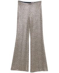 Siyu - Tallis Patterned Flared Trousers - Lyst