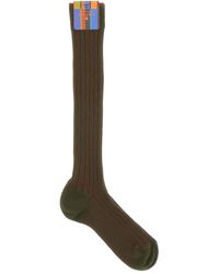 Gallo - Ribbed Cotton-Blend Socks - Lyst