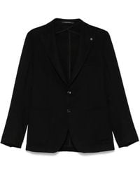 Tagliatore - Brooch-Detail Virgin Wool Blazer - Lyst