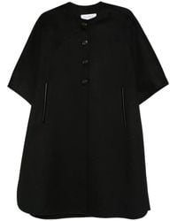 Max Mara - Button-Fastening Short-Sleeved Cape - Lyst