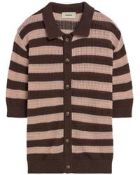 A PAPER KID - Striped Knit Cardigan - Lyst