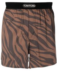 Tom Ford - Boxershorts Aus Seide Mit Print - Lyst