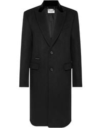 Philipp Plein - Cappotto Con Logo Floccato - Lyst
