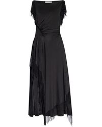 Lanvin - Embroidered-detailing Midi Dress - Lyst