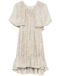 Chloé - Floral-Print Pleated Mini Dress - Lyst