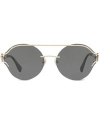 Versace - V-Powerful Round Sunglasses - Lyst