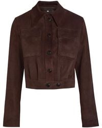 Stouls - Leoncino Flap-Pocket Suede Jacket - Lyst