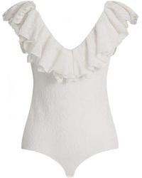 Alberta Ferretti - Body con cuello en V - Lyst