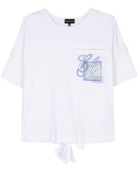 Emporio Armani - Logo-print Cotton T-shirt - Lyst