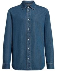 12 STOREEZ - Buttoned Denim Shirt - Lyst