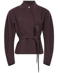 ANDAMANE - Margaux Belted Wrap Jacket - Lyst