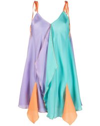 Siedres - Handkerchief Colour-block Mini Dress - Lyst