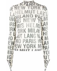 Helmut Lang - All-Over Logo Print Top - Lyst