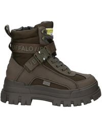 Buffalo - Aspha Com1 Buckled Combat Boots - Lyst