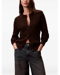 Calvin Klein - Cable-Knit Cardigan - Lyst