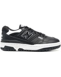 New Balance - Leather Lace-Up Logo Patch Sneakers - Lyst