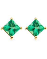 VEYNOU - Pendientes Klara en oro amarillo de 14 ct con esmeralda - Lyst