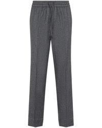 Brioni - Asolo Drawstring-Waist Pressed-Crease Trousers - Lyst