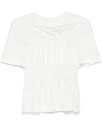 McQueen - T-Shirt Mit Gerafftem Detail - Lyst