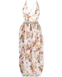 Zimmermann - Matchmaker Tulip Floral-Print Midi Dress - Lyst