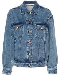Palm Angels - Denim Jacket With Jungle Insert - Lyst
