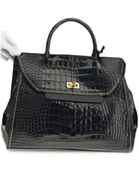 VISONA - Ornella Croc-Effect Tote Bag - Lyst