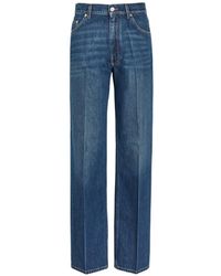 Stella McCartney - Pressed-Crease Straight-Leg Jeans - Lyst