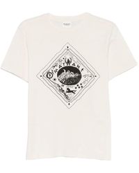 Isabel Marant - T-Shirt En Fil Flammé À Imprimé Graphique - Lyst