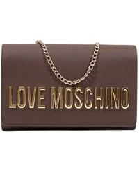 Love Moschino - Logo-Plaque Chain-Strap Shoulder Bag - Lyst