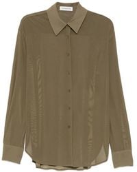 Frankie Shop - Peri Sheer Long-Sleeve Shirt - Lyst