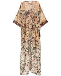 Pierre Louis Mascia - Graphic-Print V-Neck Maxi Dress - Lyst