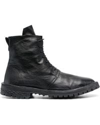 Moma - Lace-Up Leather Ankle Boots - Lyst