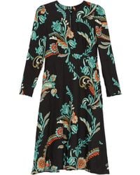 Etro - Floral-Print Long-Sleeve Dress - Lyst
