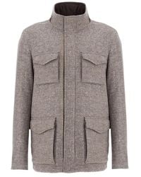 Herno - Wool Long-Sleeve Jacket - Lyst